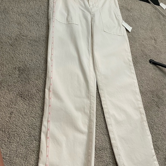 NWT FRANK & EILEEN BLACKSTONE CHALK CROP UTILITY PANTS WOMEN'S SIZE 0 US $298 - Picture 10 of 12